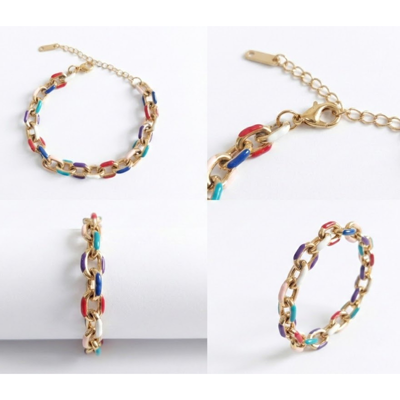 Florium™ : Sleek Link Chain Bracelet   [BRSSCN-02]