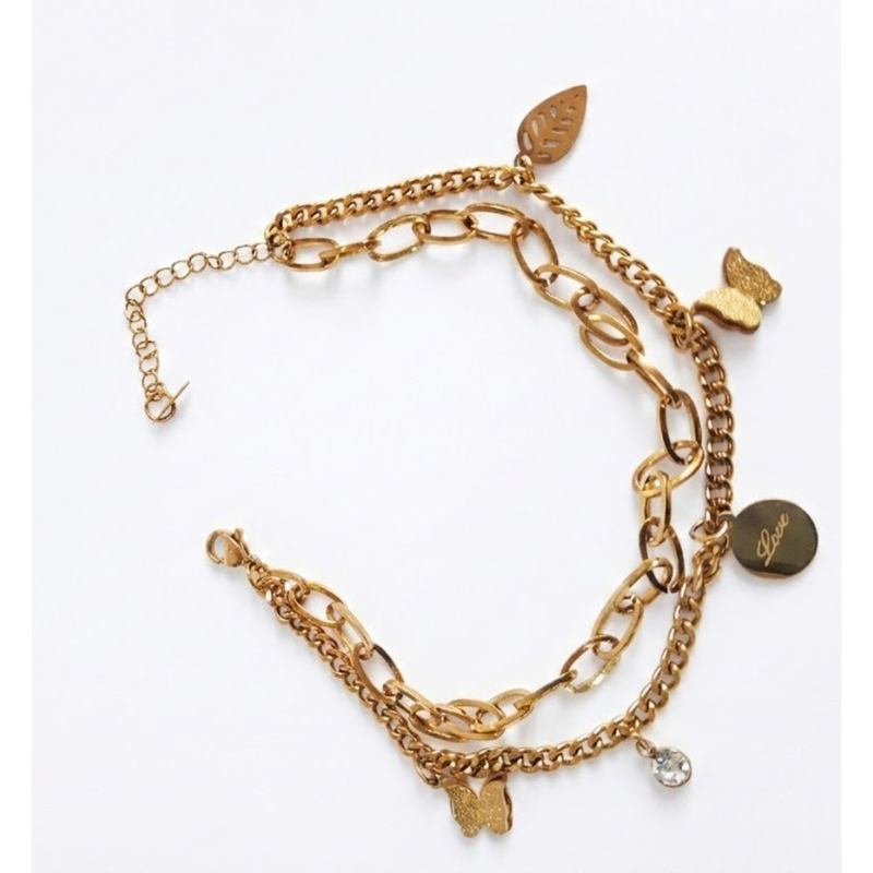 Florium™ : Sleek Link Chain Bracelet   [BRSSCN-03]
