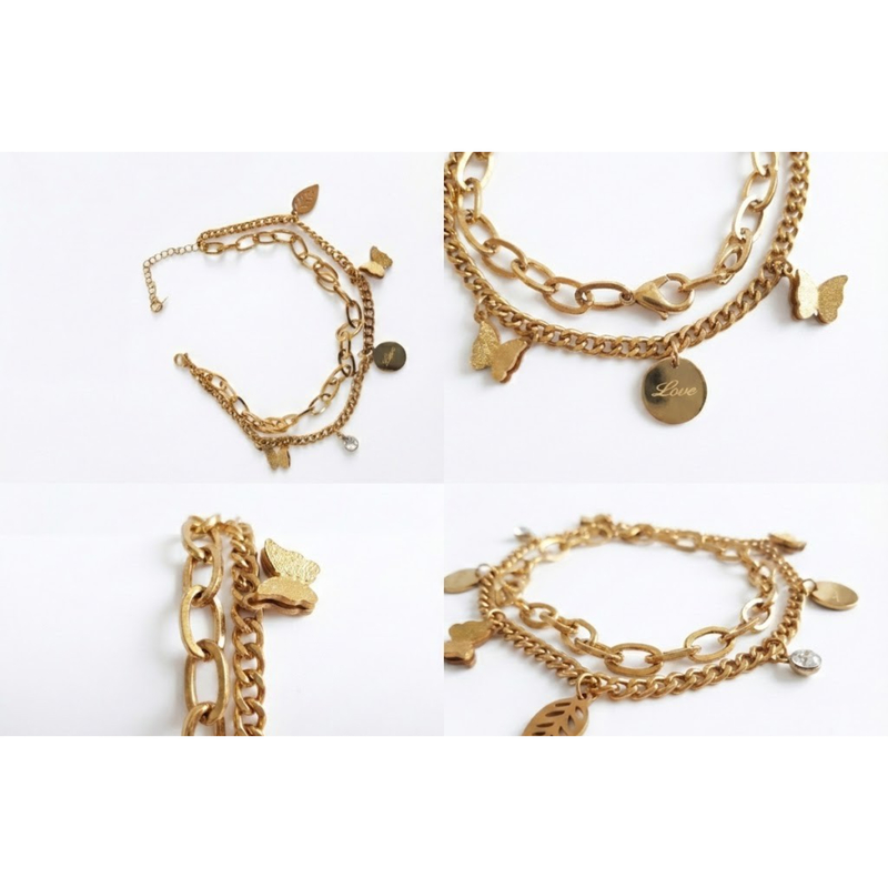 Florium™ : Sleek Link Chain Bracelet   [BRSSCN-03]