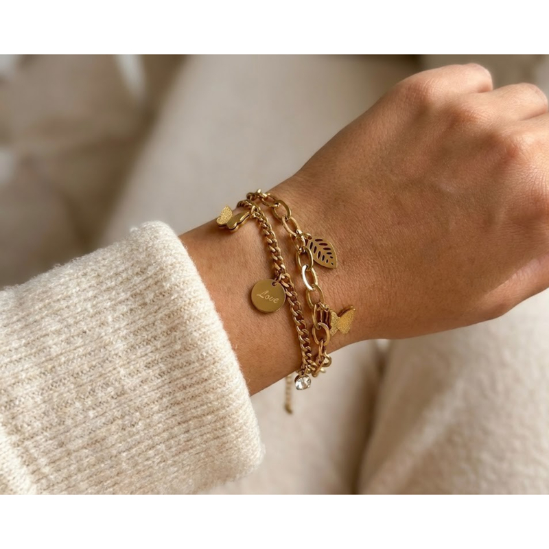 Florium™ : Sleek Link Chain Bracelet   [BRSSCN-03]