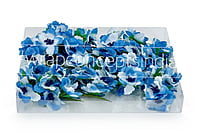 Flowers on stick - Blue & White