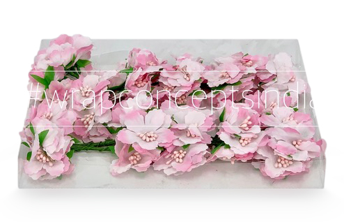 Flower On Stick - Baby Pink & White