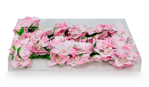 Flower On Stick - Baby Pink & White