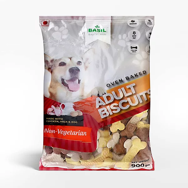 Basil Chicken Biscuits for Adult Dogs