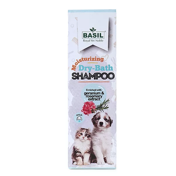 Basil Moisturizing Dry Bath Foam Shampoo for Dogs and Cats