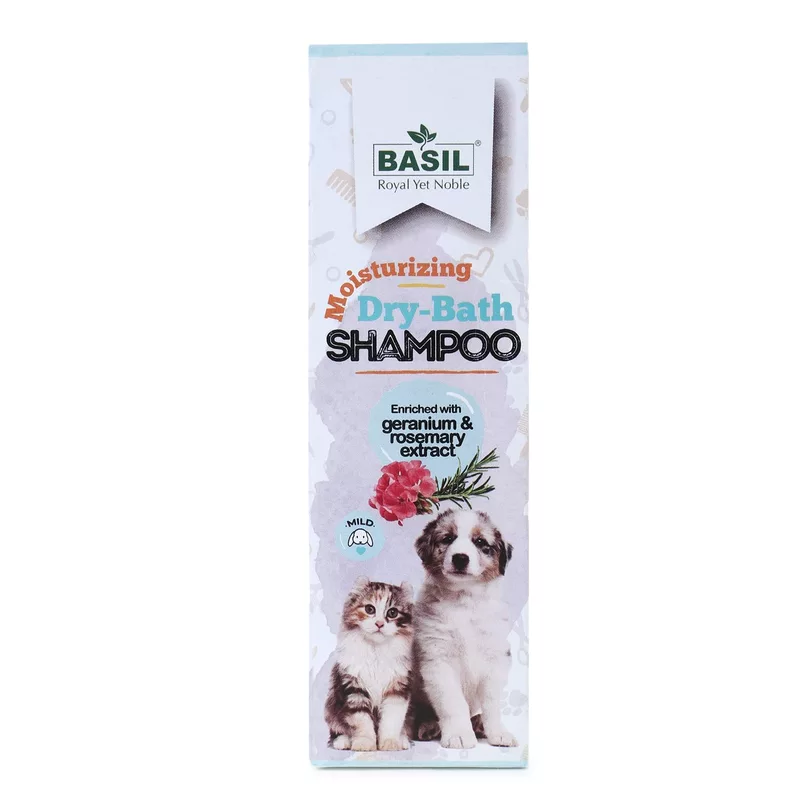 Basil Moisturizing Dry Bath Foam Shampoo for Dogs and Cats