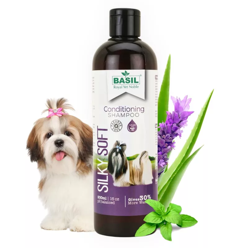 Basil Silky Soft Conditioning Shampoo for Dogs and Cats