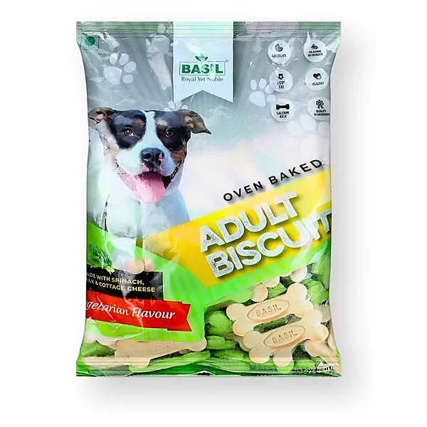 Basil Vegetarian Biscits for Adult Dog