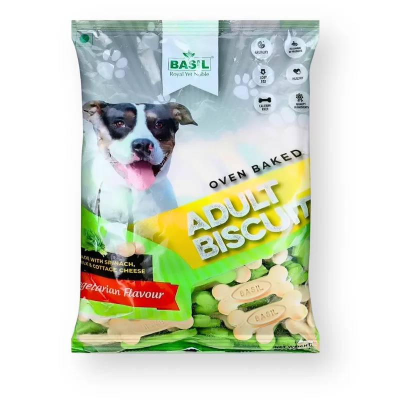 Basil Vegetarian Biscits for Adult Dog