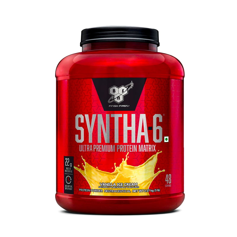 BSN Syntha 6 Protein Powder - 5 lbs, 2.27 kg (Vanilla Ice Cream)