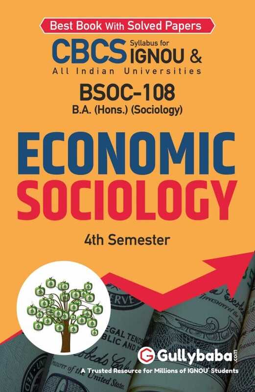 IGNOU BSOC-108 - Economic Sociology, Latest CBCS Help Book Edition