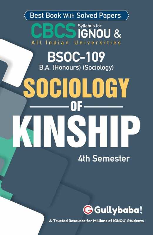 IGNOU BSOC-109 - Sociology of Kinship, Latest CBCS Help Book Edition