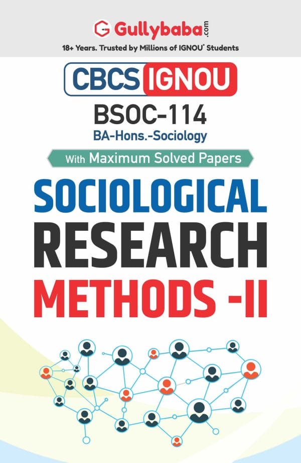 IGNOU BSOC-114 - Sociological Research Methods -II, Latest CBCS Help Book Edition