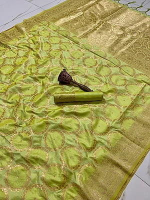 Banarasi Silk Saree-Green