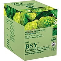 BSY Noni Black Hair Magic Hair Color Shampoo | Ammonia Free Hair Color Shampoo- 12ml
