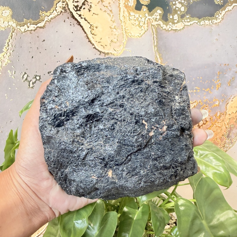 Black Tourmaline Crystal Geode (Nepal)