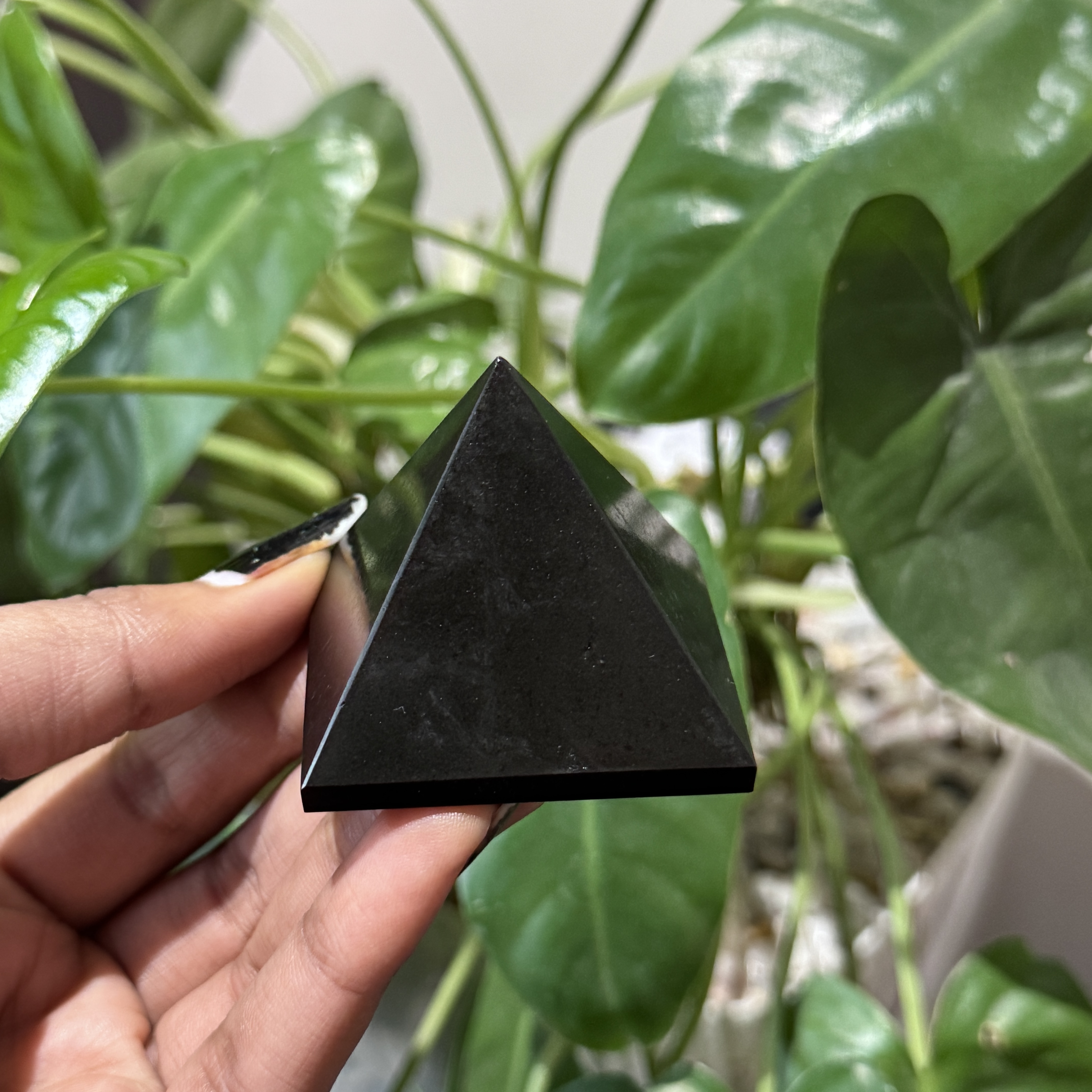 Black Tourmaline Crystal stone Pyramid Black Tourmaline Crystal stone Pyramid