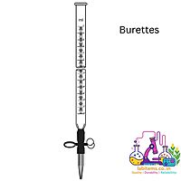 Burettes - Pinch Cock Rubber tubing and glass jet