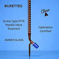 BURETTES - Class A - Screw Type PTFE Needle Valve Stopcock
