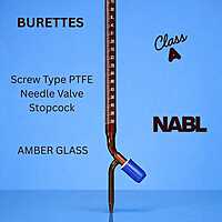 BURETTES - Class A - Screw Type PTFE Needle Valve Stopcock