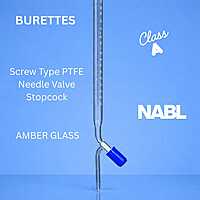 BURETTES - Class A - Screw Type PTFE Needle Valve Stopcock