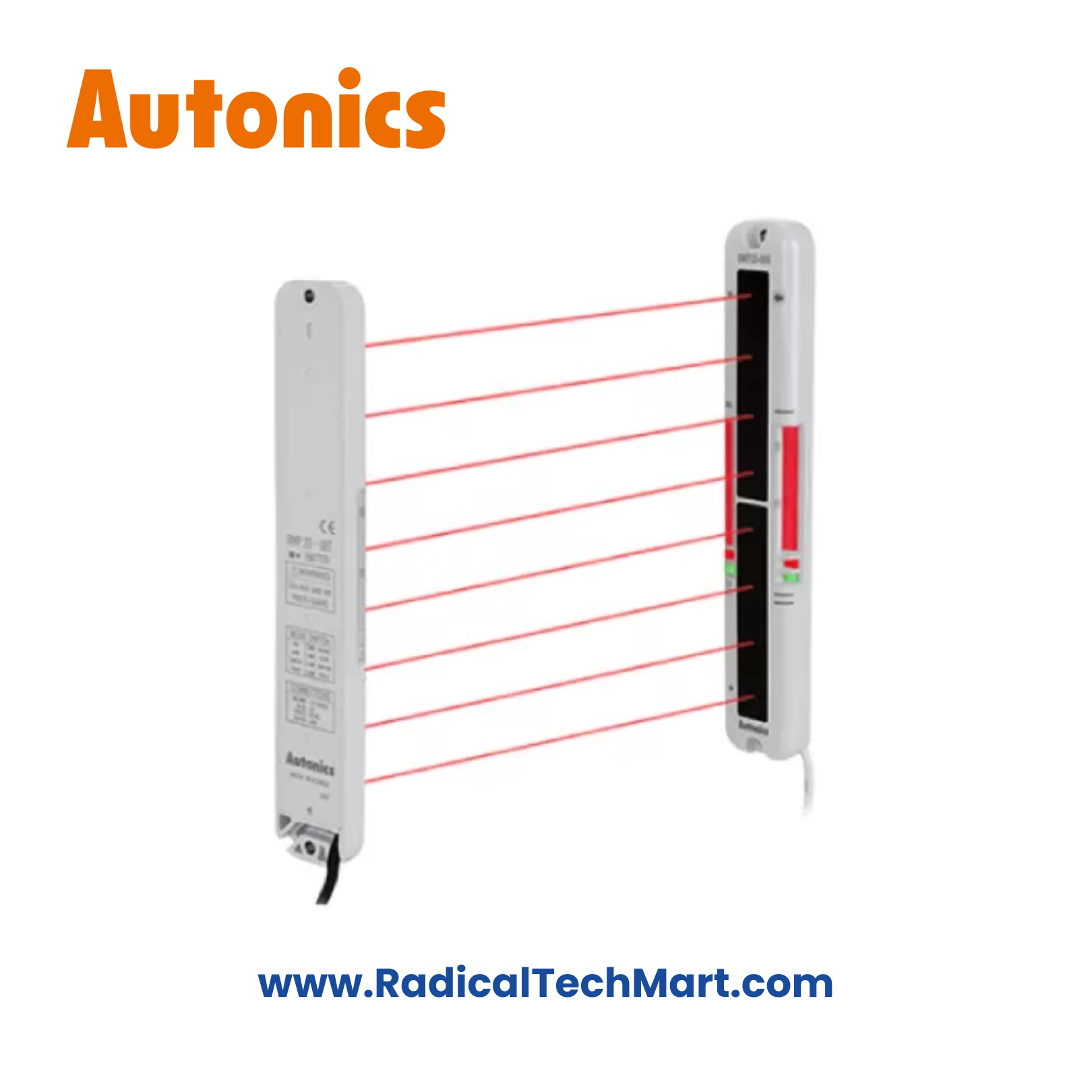 Autonics BWP20-12 Area Sensor with 12 Optical Axes and 5m Sensing Range