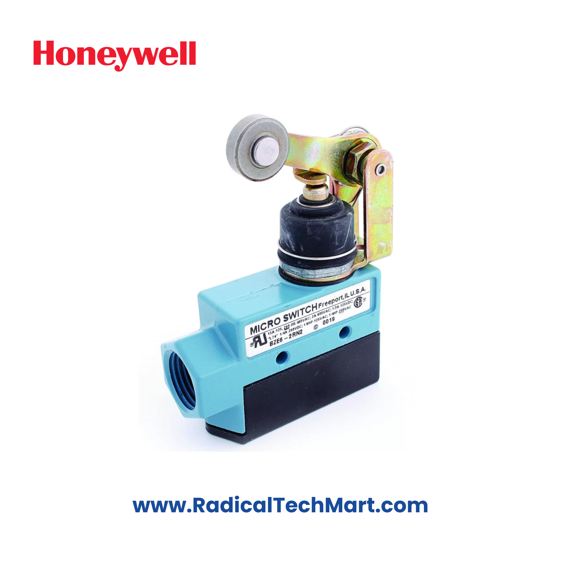 BZE6-2RN80 Honeywell Limit Switch with Top Pin Plunger and Rugged Housing