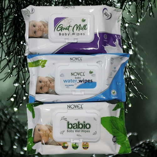 Babio Assorted Baby Wipes Aloe Vera, Water and Milk Pack of 3
