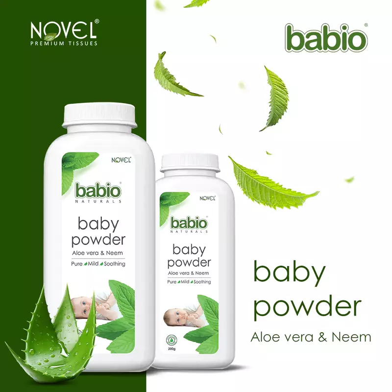 Novel Babio Baby Powder with Aloe Vera & Neem 200g