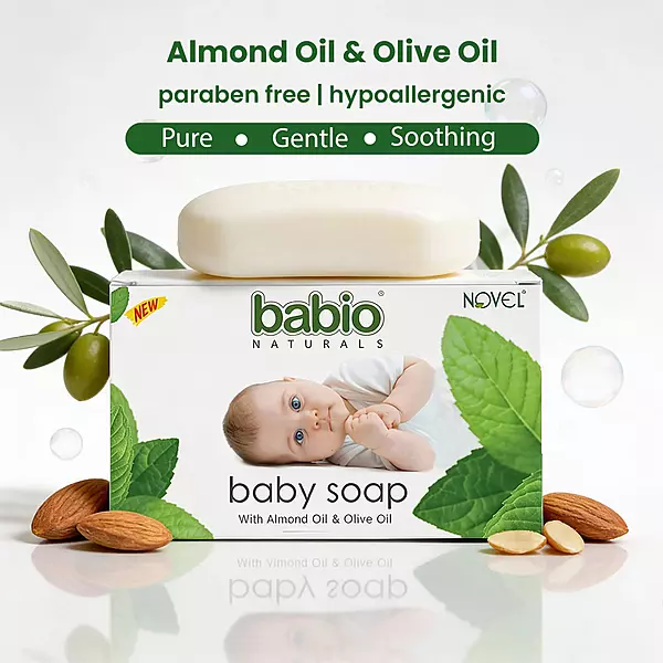 Novel Babio Baby Soap with Almond oil & Olive oil 75g