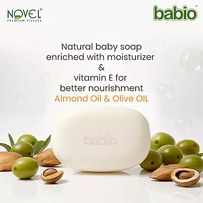 Novel Babio Baby Soap with Almond oil & Olive oil 75g