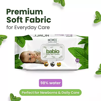 Babio Assorted Baby Wipes Aloe Vera, Water and Milk Pack of 3
