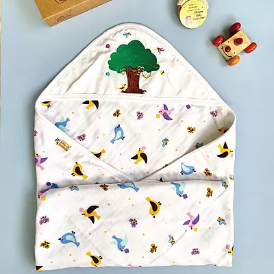 Muslin Cotton Hooded Baby Bath Towel