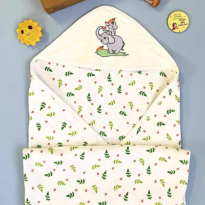 Muslin Cotton Hooded Baby Bath Towel