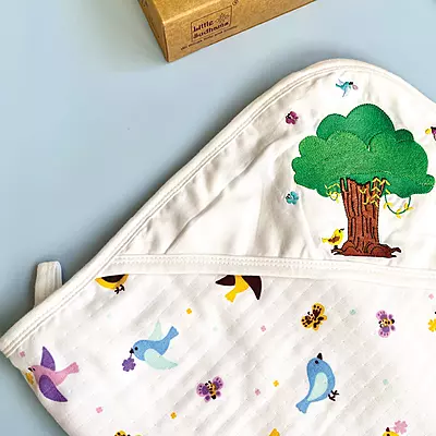 Muslin Cotton Hooded Baby Bath Towel