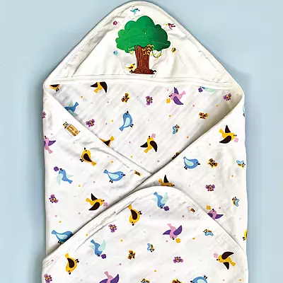 Muslin Cotton Hooded Baby Bath Towel