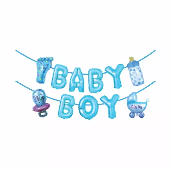 Baby Boy Paper Foil Banner | Pack of 1 Set