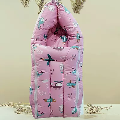 Kinder County Baby Carry Nest Bed | 3 in 1 Cotton Carry Baby Aero Print