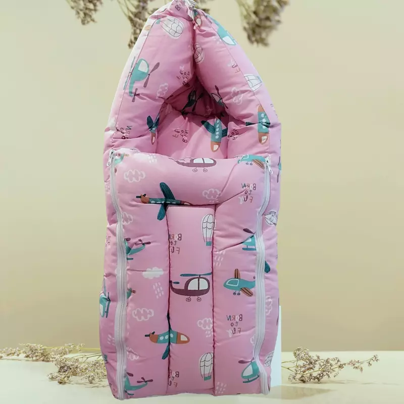 Kinder County Baby Carry Nest Bed | 3 in 1 Cotton Carry Baby Aero Print