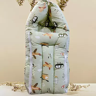 Kinder County Baby Carry Nest Bed | 3 in 1 Cotton Carry Baby Aero Print