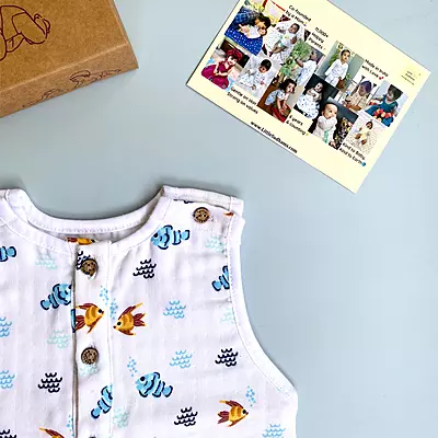Muslin Cotton Sleeveless Romper | New Born Baby | Unisex Premium | Super Soft