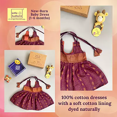 Newborn Baby Girl Cotton Dress (0-6 months) 1174