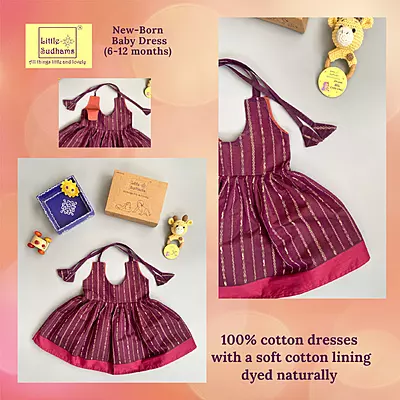 Newborn Baby Girl Cotton Dress (6-12 months) 6139