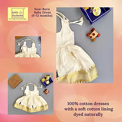 Newborn Baby Girl Cotton Dress (6-12 months) 6136