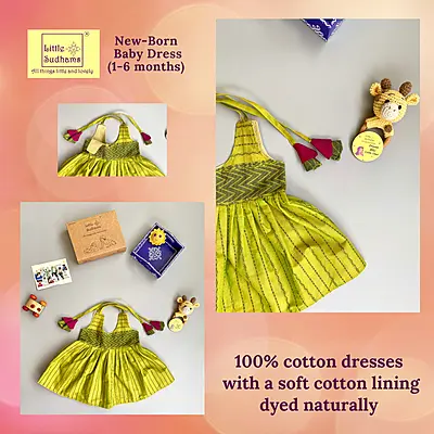 Newborn Baby Girl Cotton Dress (0-6 months) 1182