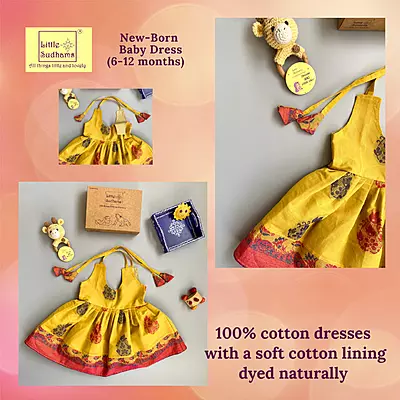 Newborn Baby Girl Cotton Dress (6-12 months) 6140