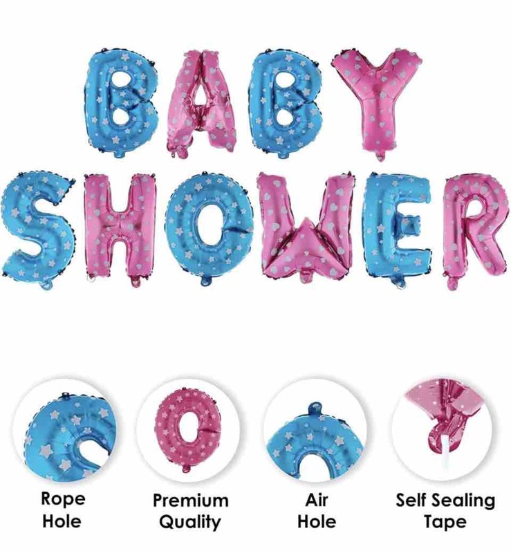 Baby Shower Foil Banner (Blue+Pink)