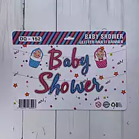 Baby Shower Gliter UV Multi Banner | Pack of 1 Set