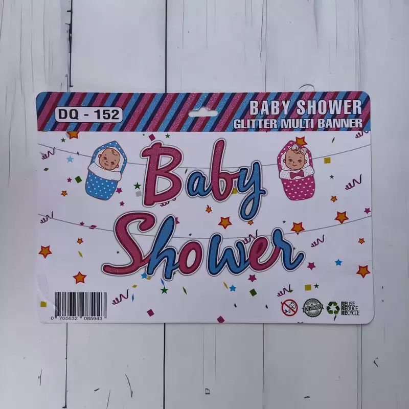 Baby Shower Gliter UV Multi Banner | Pack of 1 Set