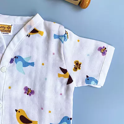 Muslin Cotton Short-Sleeve Set